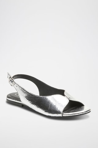 Sandalias de piel Ica - Plateado