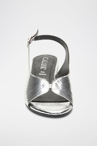Sandalias de piel Ica - Plateado