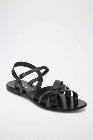 Sandalias de piel Autumn - Negro