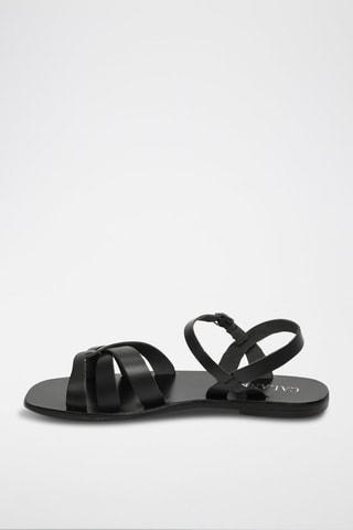 Sandalias de piel Autumn - Negro