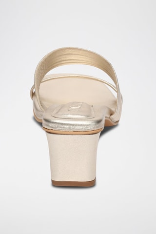 Sandalias de piel napa de tacón Nura - Plateado
