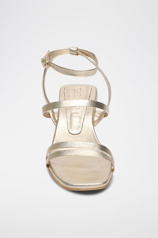 Sandalias de piel de tacón napa Norah - Dorado