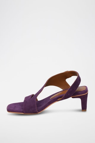 Sandalias de piel de tacón Netia - Violeta