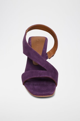 Sandalias de piel de tacón Netia - Violeta