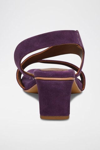 Sandalias de piel de tacón Netia - Violeta