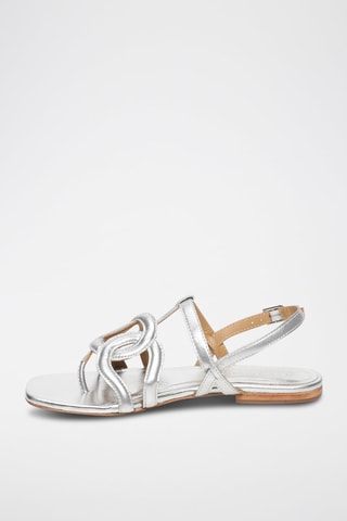 Sandalias de piel caprina Mariquina - Dorado y plateado