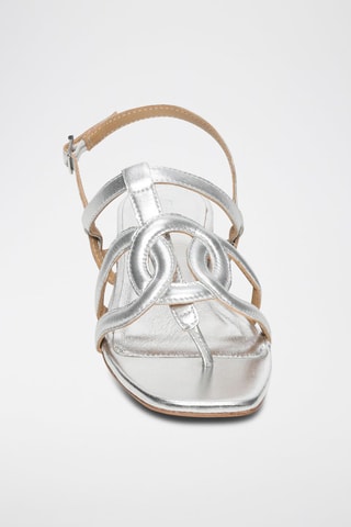 Sandalias de piel caprina Mariquina - Dorado y plateado