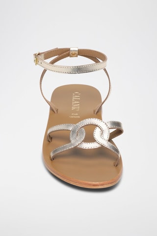 Sandalias de piel caprina Lucera - Dorado