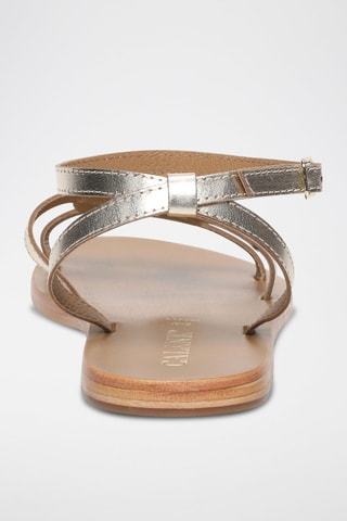 Sandalias de piel caprina Lucera - Dorado