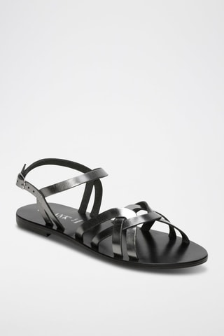 Sandalias de piel Quinn - Negro