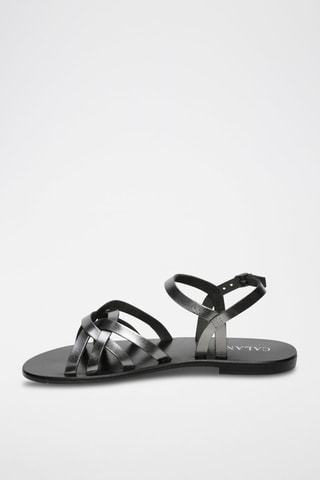 Sandalias de piel Quinn - Negro