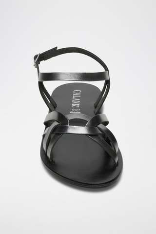 Sandalias de piel Quinn - Negro