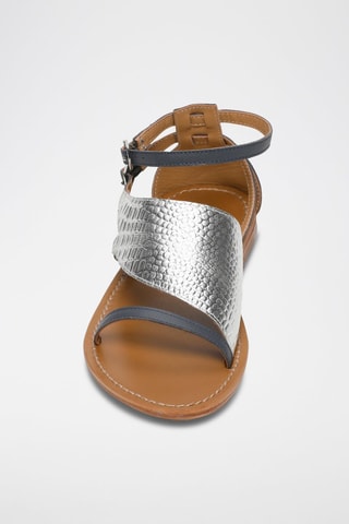 Sandalias de piel Botafogo - Azul y plateado