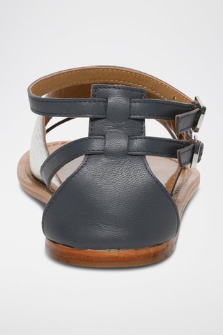 Sandalias de piel Botafogo - Azul y plateado