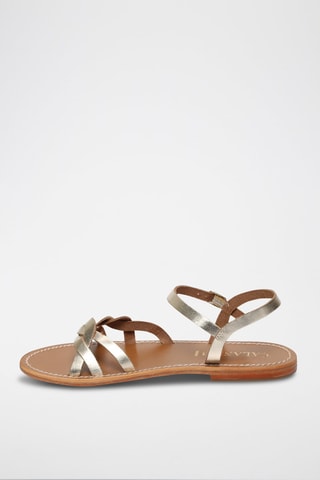 Sandalias de piel Joséphine - Dorado
