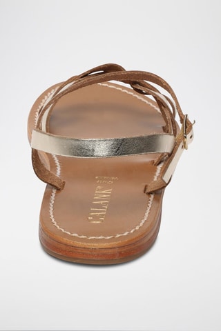Sandalias de piel Joséphine - Dorado