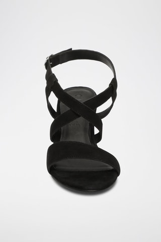 Sandalias de nobuk de tacón Nyssa - Negro