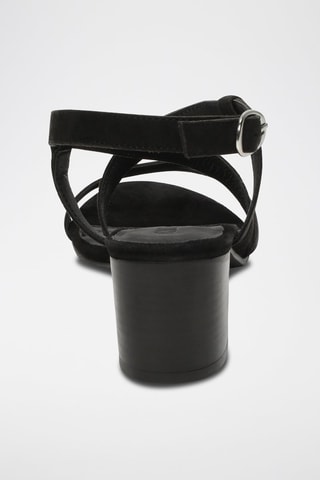 Sandalias de nobuk de tacón Nyssa - Negro