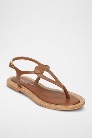 Sandalias de piel caprina - Camel