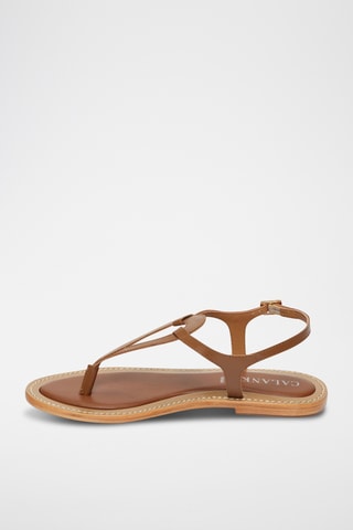 Sandalias de piel caprina - Camel