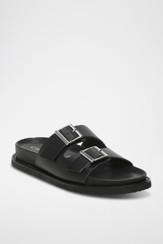 Sandalias de piel - Negro