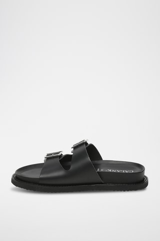 Sandalias de piel - Negro