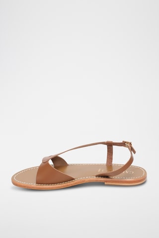 Sandalias de piel - Camel