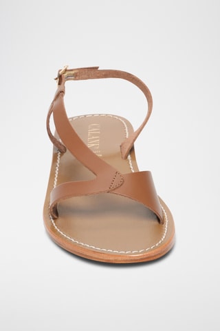 Sandalias de piel - Camel
