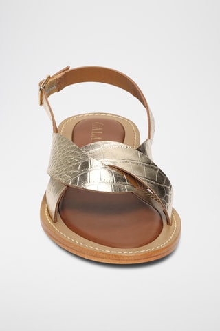 Sandalias de piel caprina - Dorado