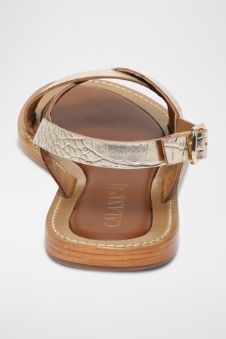 Sandalias de piel caprina - Dorado