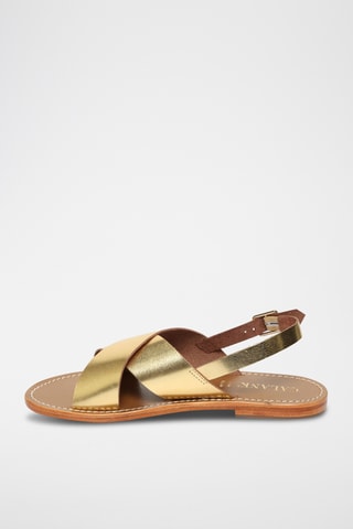 Sandalias de piel - Dorado
