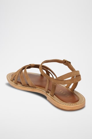 Sandalias de piel caprina nobuk - Camel