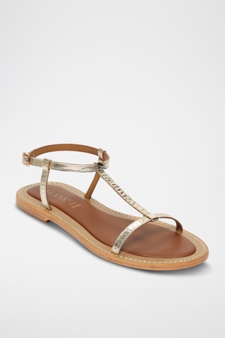 Sandalias de piel caprina - Dorado