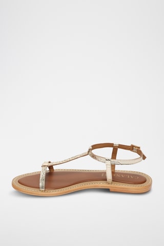 Sandalias de piel caprina - Dorado