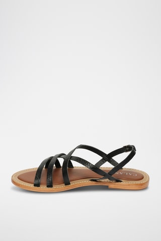 Sandalias de piel caprina - Negro