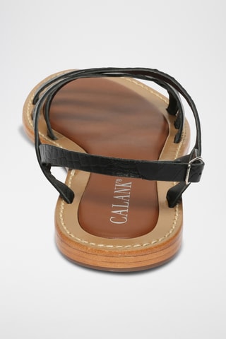 Sandalias de piel caprina - Negro