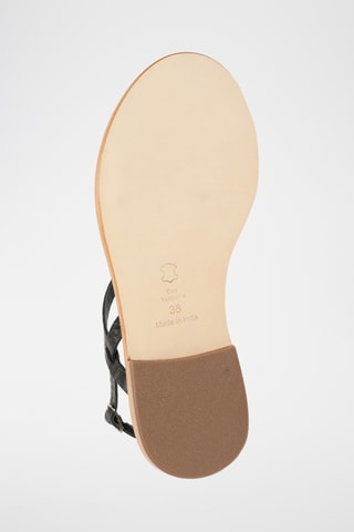 Sandalias de piel caprina - Negro