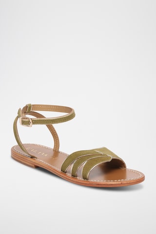 Sandalias de piel - Verde claro