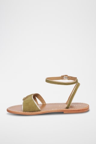 Sandalias de piel - Verde claro