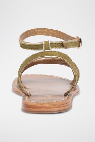 Sandalias de piel - Verde claro