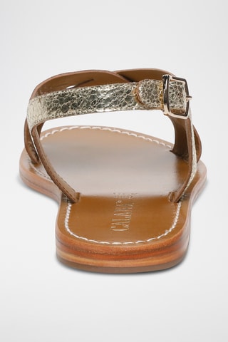 Sandalias de piel - Dorado