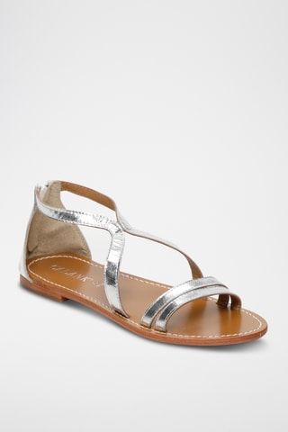 Sandalias de piel caprina - Plateado