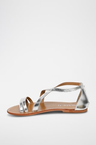 Sandalias de piel caprina - Plateado