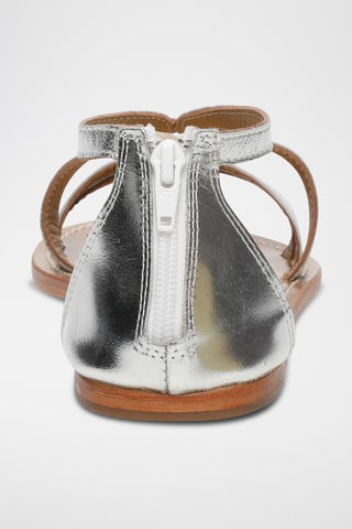 Sandalias de piel caprina - Plateado