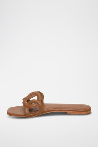 Sandalias de piel ovina napa - Camel
