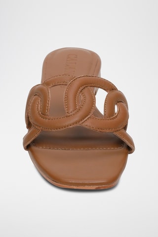 Sandalias de piel ovina napa - Camel