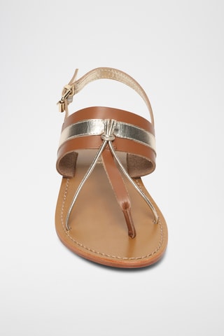 Sandalias de piel - Dorado