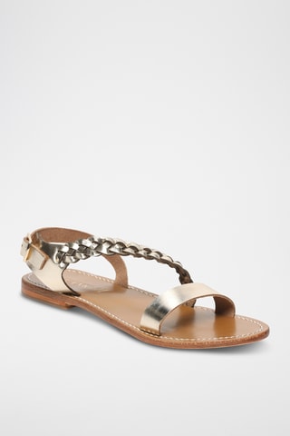 Sandalias de piel - Dorado