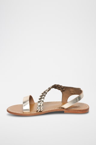 Sandalias de piel - Dorado