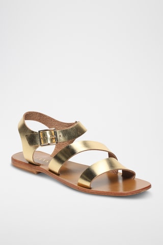 Sandalias de piel - Dorado